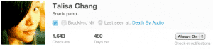 Foursquare Always On Feature
