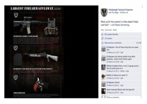 Facebook Gun Sweepstakes