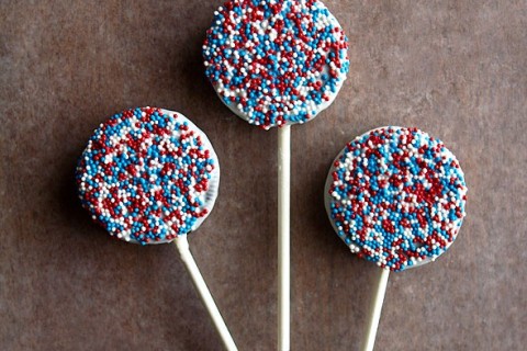Patriotic Oreo Pops