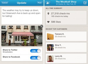 Foursquare merchant app