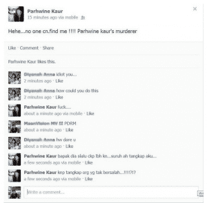 Murderer Hacks Facebook Page