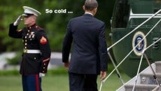 Obama blows off marine