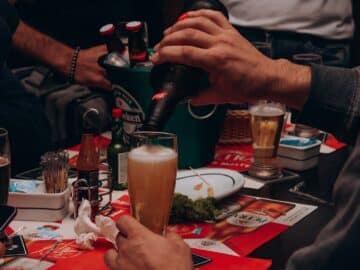 Man Pouring Beer into Glass