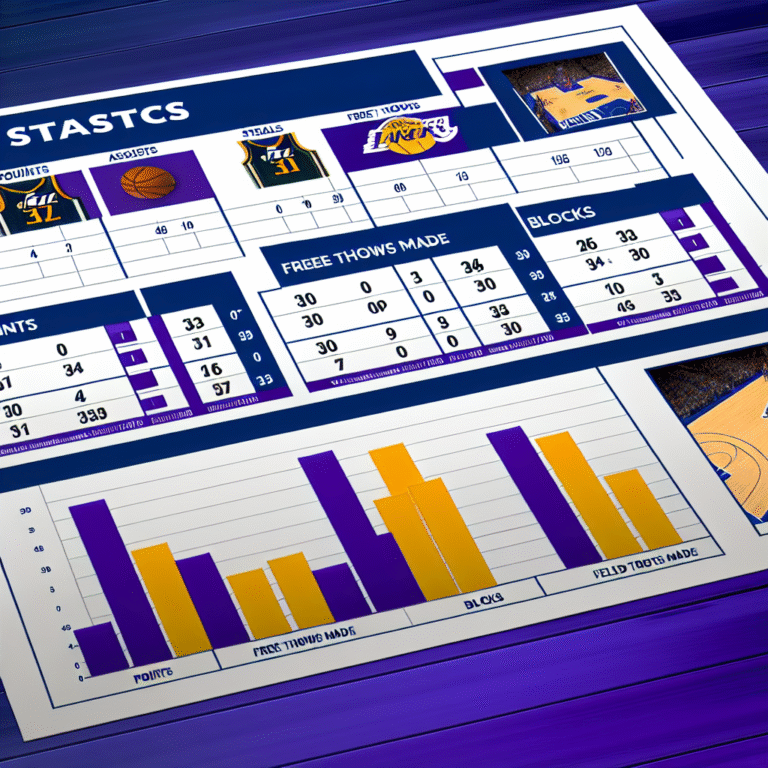 utah jazz vs lakers match player stats