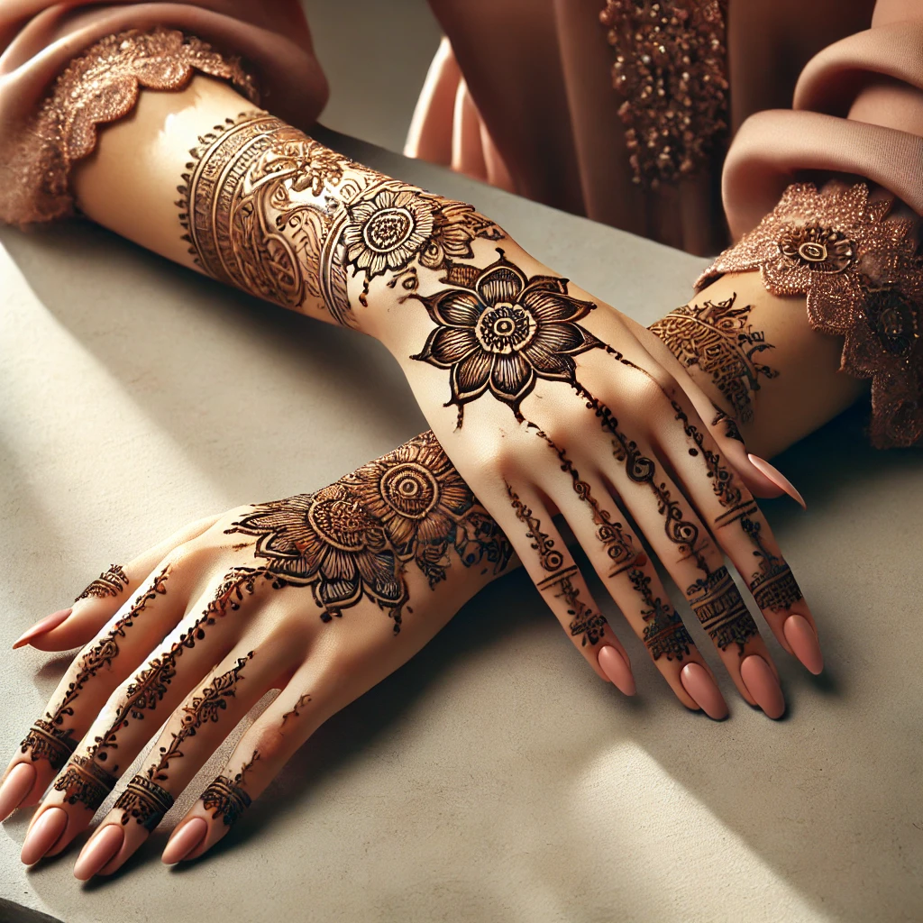 Stylish Full Hand Mehndi Design