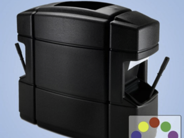 gas station trash cans