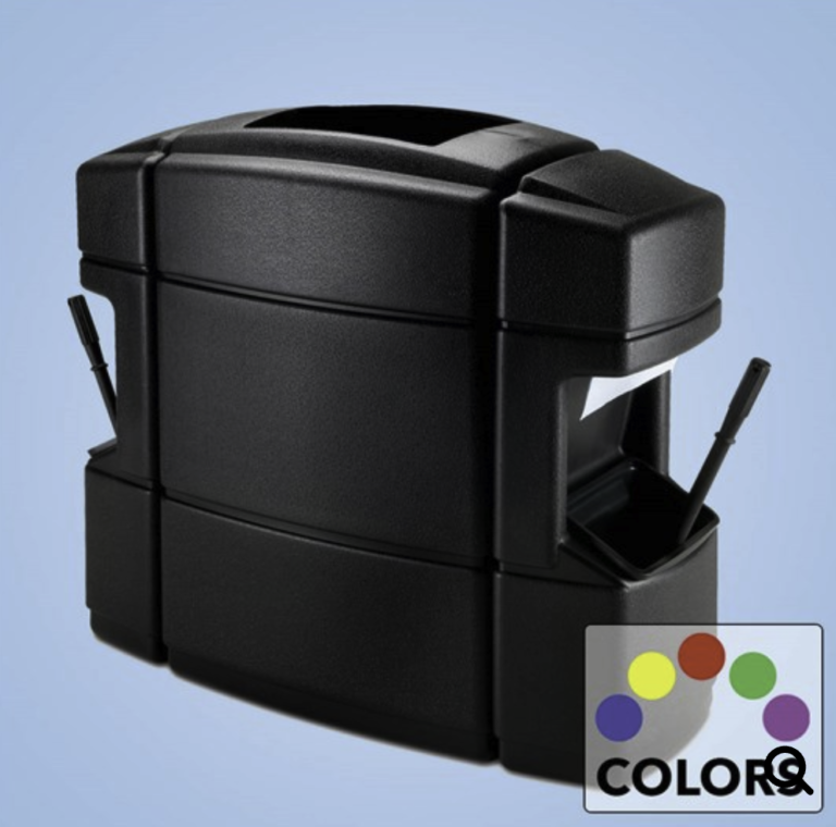 gas station trash cans