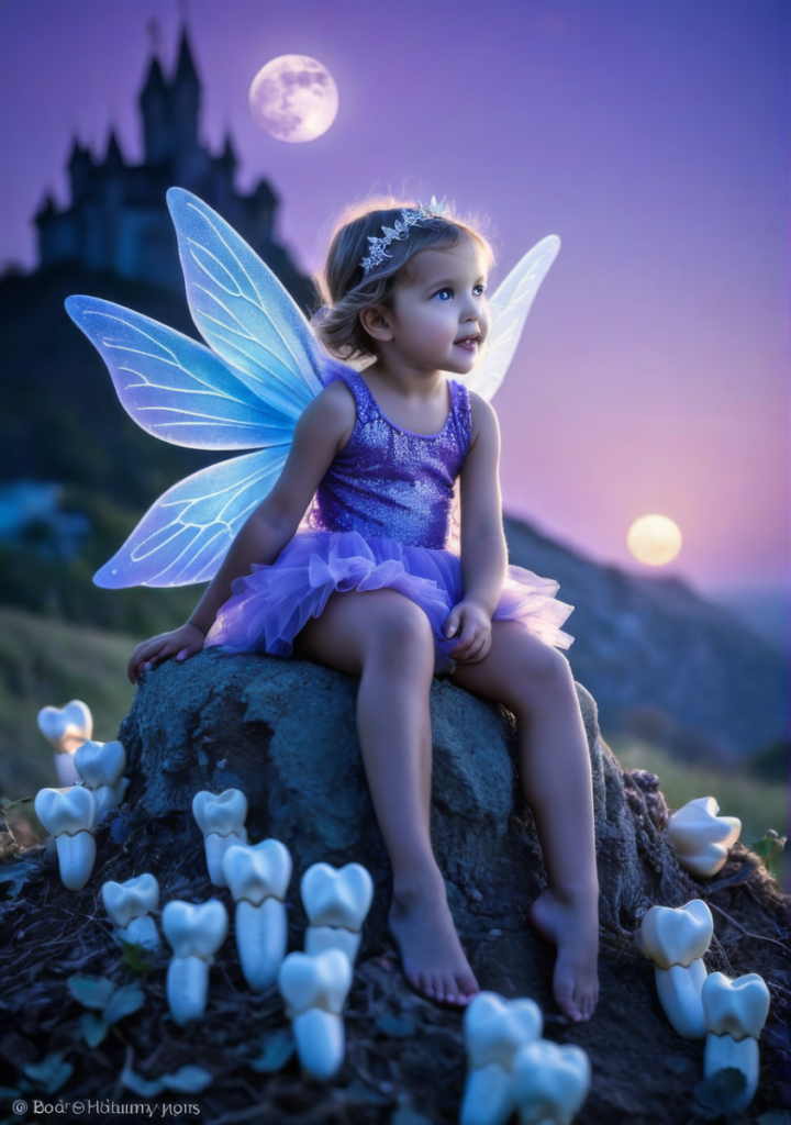 fairy, fantasy, girl, magic, female, creature, fictional, mythical, tooth, teeth, cartoon, ai generated