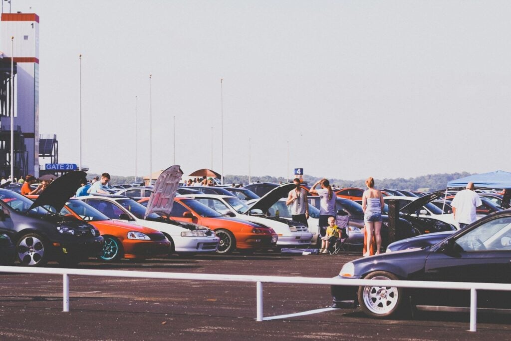 assorted cars on parking area